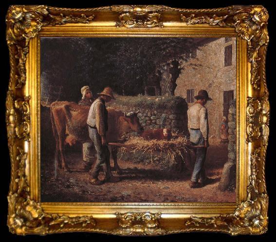 framed  Jean Francois Millet Cow, ta009-2